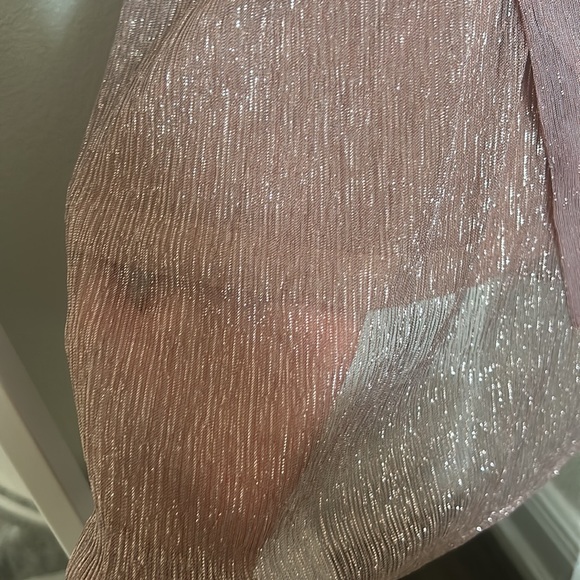 BB Dakota Love To Love You Pink Metallic Midi Cocktail Dress - Picture 6 of 13